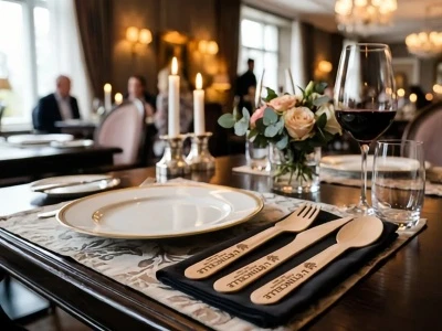 Custom hot-stamped wooden cutlery sets enhancing premium dining experiences in restaurants and hotels. Custom hot-stamped wooden cutlery sets enhancing premium dining experiences in restaurants and hotels.